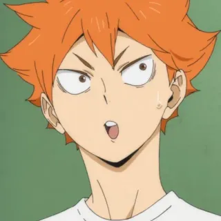☀️ Hinata Shoyo Haikyuu anime, haikyuu, hinata shoyo, character, cartoon, orange hair telegram sticker