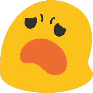 😦 Emoji, Smutny, Wyraz, Żółty, Twarz, Nastrój telegram sticker