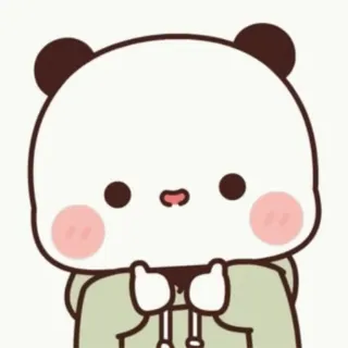 👍 panda, fofo, kawaii, adesivo, desenho animado, animal, urso, emoji telegram sticker