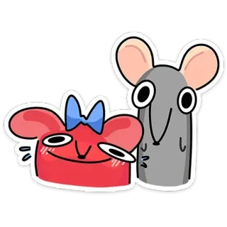 ☺ หนู, หนู, การ์ตูน, สัตว์, ตัวละคร telegram sticker
