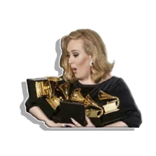 😳 Adele Adele, Grammy Awards, cantora, música, celebridade, premiação, Grammys telegram sticker