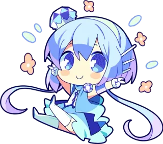 🤗 Chibi, Anime, Lucu, Berkilau, Kartun, Karakter telegram sticker