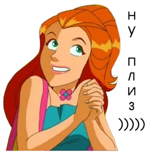 👶 Sam Totally Spies! kartun, animasi, mata-mata, remaja, gadis telegram sticker