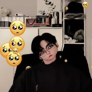 🥺 Biểu tượng cảm xúc, Buồn, Chân dung, Người, Khuôn mặt buồn telegram sticker