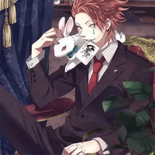 ☺️ Anime, Coringa, Carta de baralho, Desenho animado, Naipe, cabelo ruivo, coelho telegram sticker