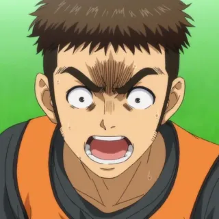🙂 Anime, Wütend, Schockiert, Cartoon, Mann, Ausdruck telegram sticker