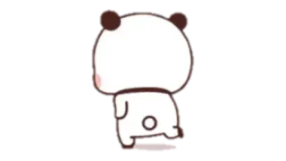 🍩 panda, animal, cute, cartoon telegram sticker