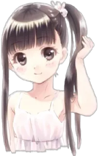 💁 动漫, 女孩, 可爱, 卡哇伊, 插画, 肖像 telegram sticker