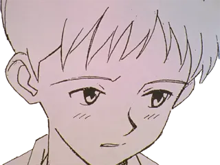 😓 Shinji Ikari Neon Genesis Evangelion Anime, Garçon, Triste, Evangelion, Personnage telegram sticker