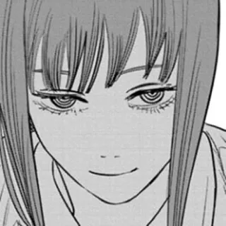 😏 Makima Chainsaw Man anime, manga, chainsaw man, makima, smirk, character, portrait telegram sticker