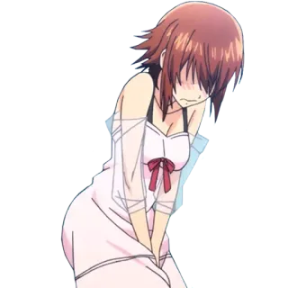 😣 anime, girl, dress telegram sticker