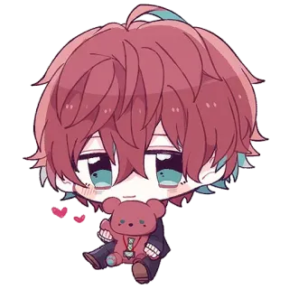 🙂 anime, cute, chibi, teddy bear telegram sticker
