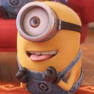 😍 Minion Despicable Me minion, cartoon, yellow, cute, despicable me telegram sticker
