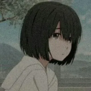 🥱 애니메이션 소녀, 슬픈, 인물 사진, 만화, emo telegram sticker