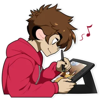 ✏️ Artista, Desenho, Desenho animado, Arte digital telegram sticker