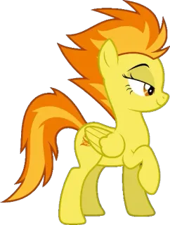 😏 Spitfire My Little Pony pony, dibujos animados, animal, pegaso, Spitfire telegram sticker