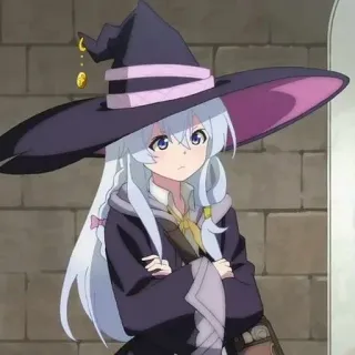 🍃 anime, witch, magic, cartoon, character telegram sticker