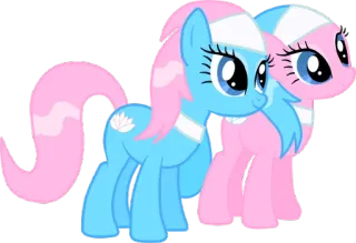 🌸 cartoon, pony, friendship, animal, cute, blue, pink telegram sticker
