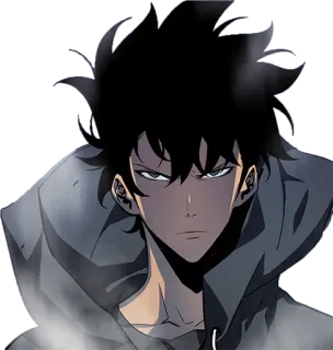 😡 Sung Jinwoo Solo Leveling anime, manga, hunter, action, fantasy telegram sticker