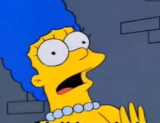 😦 Marge Simpson The Simpsons 만화, 애니메이션, 심슨 가족, 마지 심슨, 캐릭터 telegram sticker