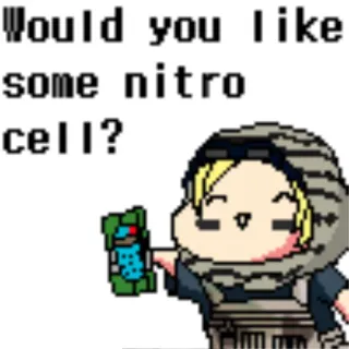 😏 Would you like some nitro cell? nitro, cell, explosive, r6s, rainbow six siege, grenade telegram sticker