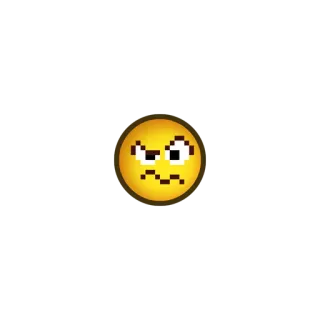 😠 эмодзи, злой, раздраженный, желтый, лицо telegram sticker