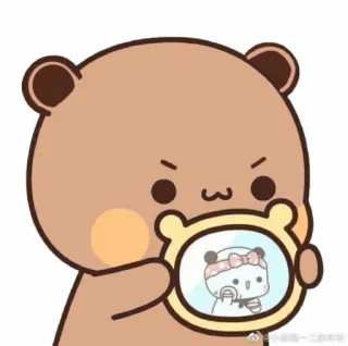 🍓 Dibujo animado, Oso, Lindo, Animal, Ilustración, Personaje whatsapp sticker
