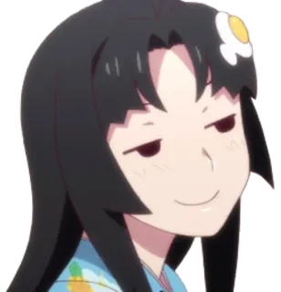 😏 Nadeko Sengoku Bakemonogatari 动漫, 女孩, 角色, 千石抚子, 化物语 telegram sticker