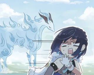🎭 Yelan Genshin Impact Anime, Video game, Yelan, Genshin Impact telegram sticker