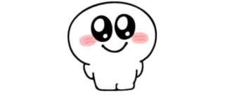 🙂 carino, kawaii, semplice, cartone animato, minimalista, felice, sorridente telegram sticker