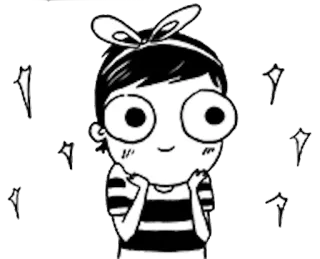 💁 Kartun, Lucu, Mata, Senang, Gadis, Menggemaskan telegram sticker