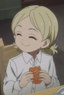 💙 Anime, Mädchen, Essen, Glücklich, Cartoon, Figur whatsapp sticker
