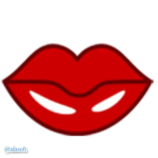 👄 @afasoft ริมฝีปาก, สีแดง, จูบ, ปาก, afasoft telegram sticker