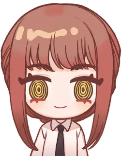 👀 Makima Chainsaw Man Anime, Manga, Chainsaw Man, Makima, Personaggio, Diavolo, Occhi ipnotici telegram sticker