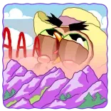 😫 AAA enfadado, dibujos animados, monstruo, montañas, expresión, AAAA, gritar telegram sticker