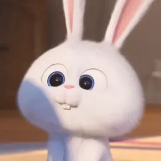🙂 Snowball The Secret Life of Pets conejo, conejito, animal, mascota, lindo, dibujo animado whatsapp sticker