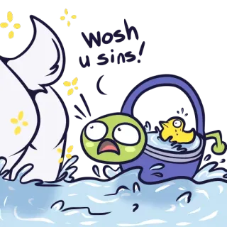 😳 Wosh u sins! telegram sticker