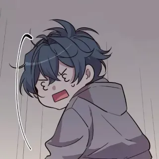 🍭 cartoon, boy, angry, stressed, annoyed, anime whatsapp sticker