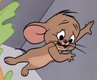 😰 Jerry Mouse cartoon, mouse, funny, cute, animation telegram sticker