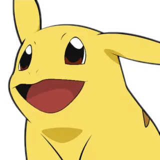 😃 Pikachu ปิกาจู, โปเกมอน, การ์ตูน, สีเหลือง, อนิเมะ telegram sticker