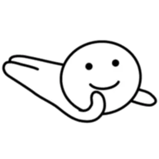 🙂 emoji, character, sticker, cute, funny, relaxed whatsapp sticker