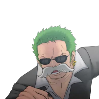 😎 Roronoa Zoro One Piece โรโรโนอา โซโล, วันพีซ, อนิเมะ, มังงะ, โจรสลัด, นักดาบ telegram sticker