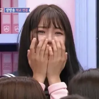 👾 생방송 학교 연 menangis, sedih, gadis, emosional, wajah telegram sticker