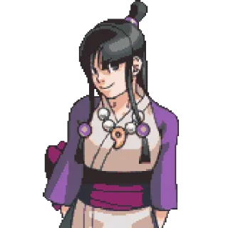 😊 Maya Fey Ace Attorney Maya Fey, Ace Attorney, Phoenix Wright, Anime, Personagem de videogame, Feminino telegram sticker