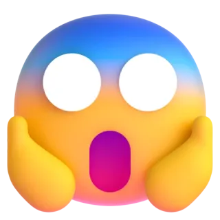 😱 อีโมติคอน, อิโมจิ, ตกใจ, ช็อค, ปฏิกิริยา telegram sticker