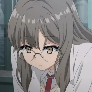🧪 Mai Sakurajima Rascal Does Not Dream of Bunny Girl Senpai Anime, Bunny Girl, School girl, Sakurajima Mai, Kawaii telegram sticker
