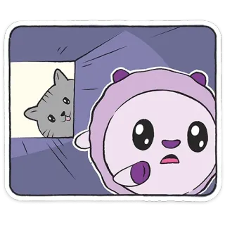 😨 mèo, gấu trúc, hoạt hình, nhãn dán, dễ thương, động vật telegram sticker