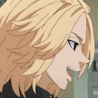 ⛓ Manjiro Sano Tokyo Revengers anime, character, manga, blonde hair, side view telegram sticker