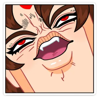 😱 anime, manga, face, expression, cartoon telegram sticker
