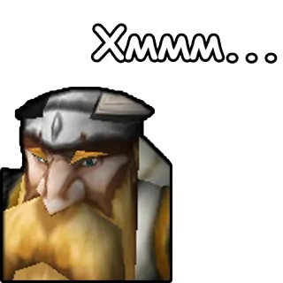 😒 Xmmm... fantasy, dwarf, character, expression, gaming telegram sticker